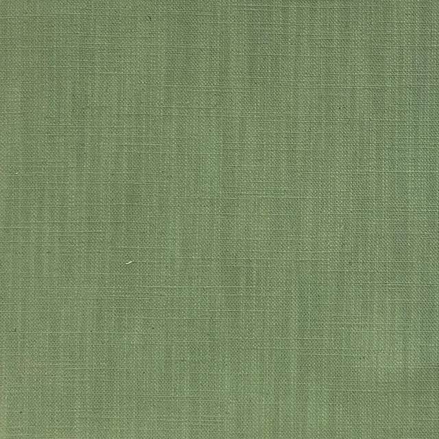 Panton Meadow Green - Green Plain Linen Curtain Upholstery Fabric