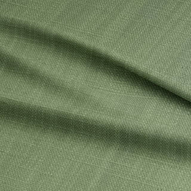 Panton Meadow Green - Green Plain Linen Curtain Upholstery Fabric UK