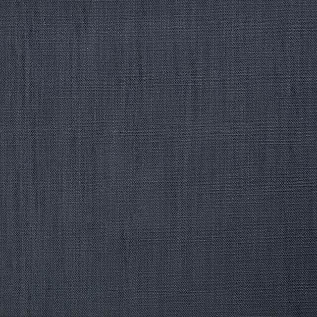 Panton Midnight Navy - Blue Plain Linen Curtain Upholstery Fabric