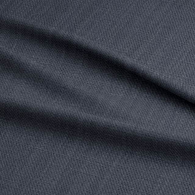 Panton Midnight Navy - Blue Plain Linen Curtain Upholstery Fabric UK
