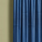 Panton Morrocan Blue - Blue Plain Linen Curtain Fabric