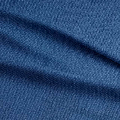Panton Morrocan Blue - Blue Plain Linen Curtain Upholstery Fabric UK