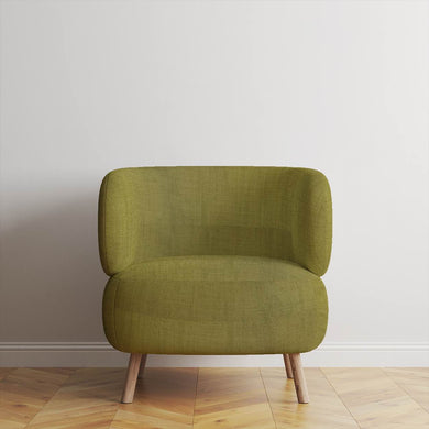 Panton Moss - Green Plain Linen Upholstery Fabric