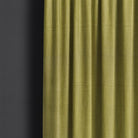 Panton Moss - Green Plain Linen Curtain Fabric
