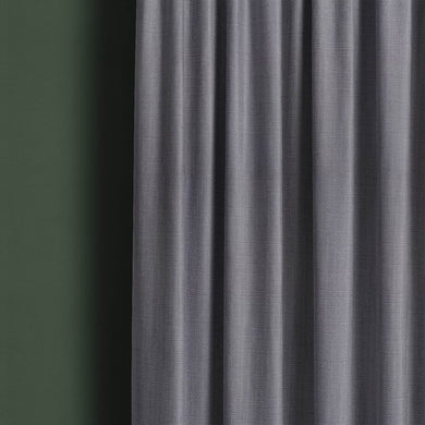 Panton Neutral Grey - Grey Plain Linen Curtain Fabric