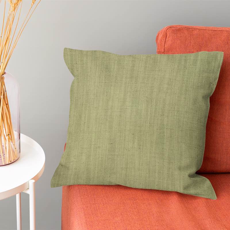 Panton Nile - Green Plain Linen Cushion Upholstery Fabric