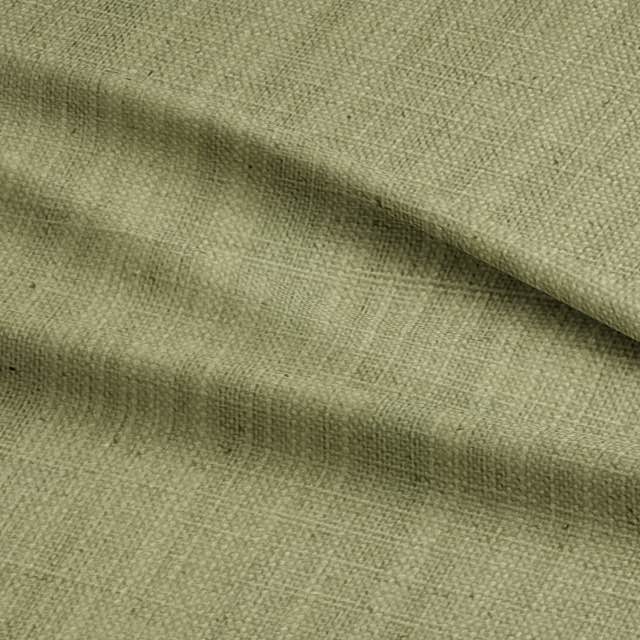 Panton Nile - Green Plain Linen Curtain Upholstery Fabric UK