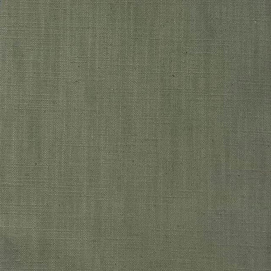 Panton Oil Green - Green Plain Linen Curtain Upholstery Fabric