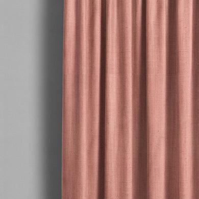 Panton Papaya Punch - Pink Plain Linen Curtain Fabric