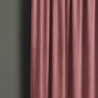Panton Peach Blossom - Pink Plain Linen Curtain Fabric