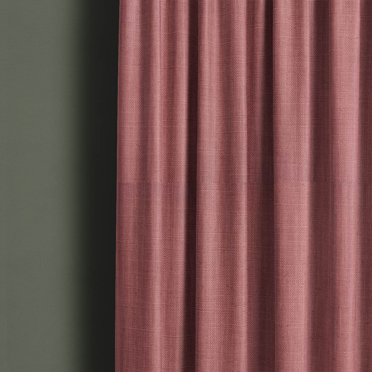 Panton Peach Blossom - Pink Plain Linen Curtain Fabric