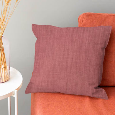 Panton Peach Blossom - Pink Plain Linen Cushion Upholstery Fabric