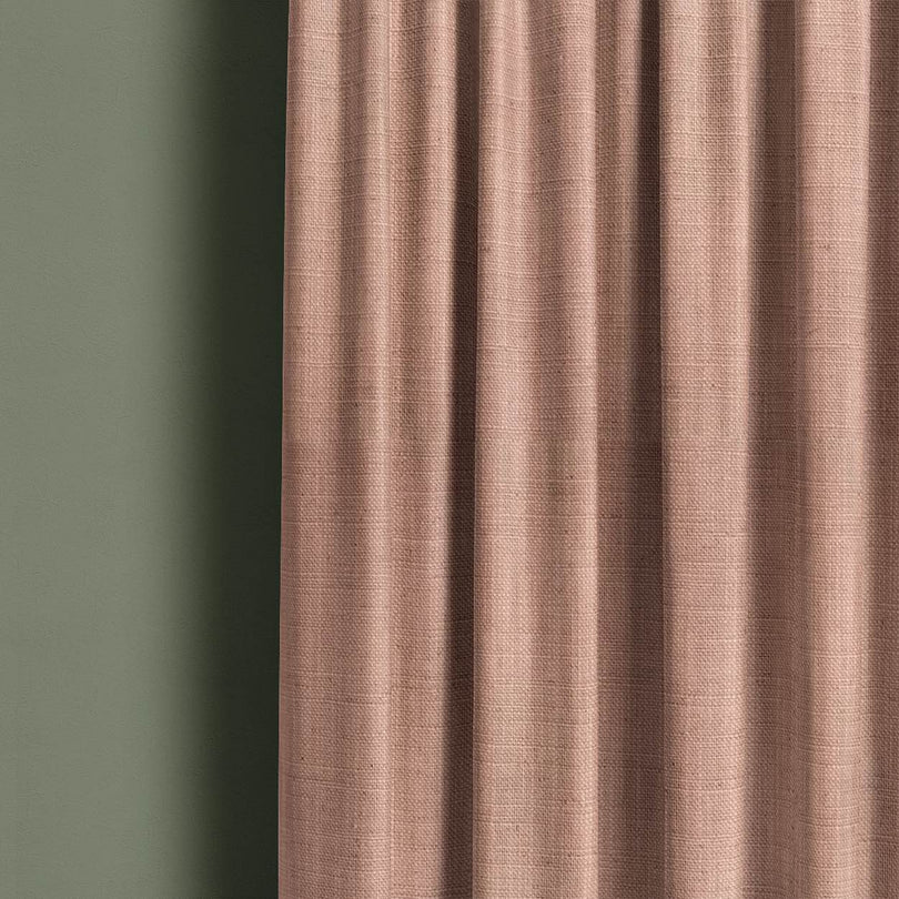 Panton Peach Bud - Pink Plain Linen Curtain Fabric