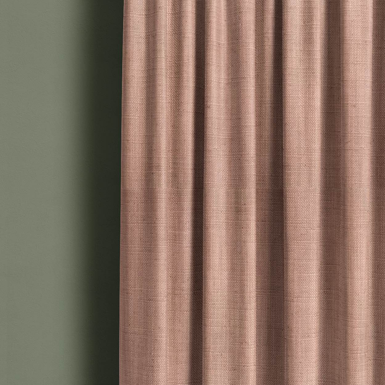Panton Peach Bud - Pink Plain Linen Curtain Fabric
