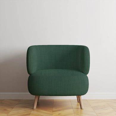 Panton Pepper Green - Green Plain Linen Upholstery Fabric