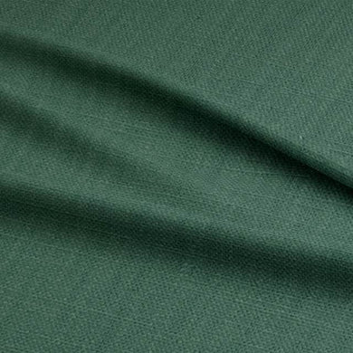 Panton Pepper Green - Green Plain Linen Curtain Upholstery Fabric UK