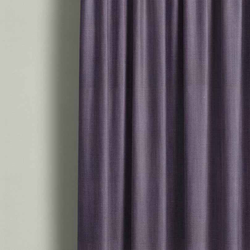 Panton Purple Plumeria - Purple Plain Linen Curtain Fabric