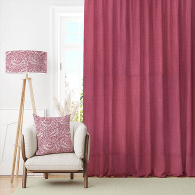 Panton Rapture Rose - Pink Plain Linen Curtain Fabric