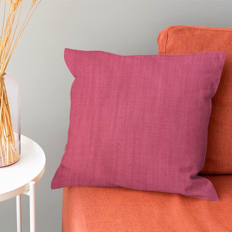 Panton Rapture Rose - Pink Plain Linen Cushion Upholstery Fabric