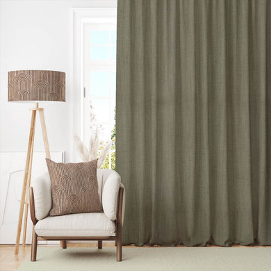 High-quality Panton Plain Linen Fabric in a natural, off-white color