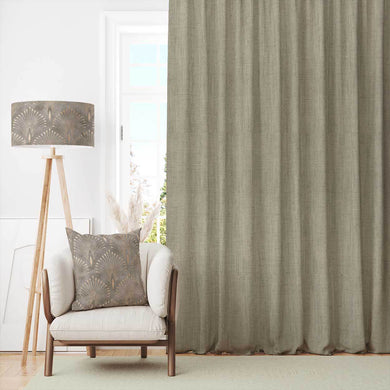 High-quality Panton Plain Linen Fabric in a natural, airy texture, perfect for home decor and upholstery projects