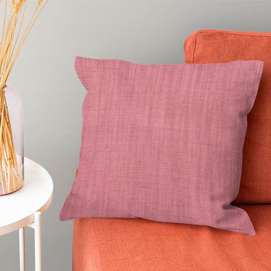 Panton Sea Pink - Pink Plain Linen Cushion Upholstery Fabric