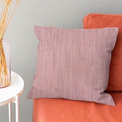 Panton Silver Pink - Pink Plain Linen Cushion Upholstery Fabric