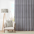 Panton Silver Scone - Grey Plain Linen Curtain Fabric