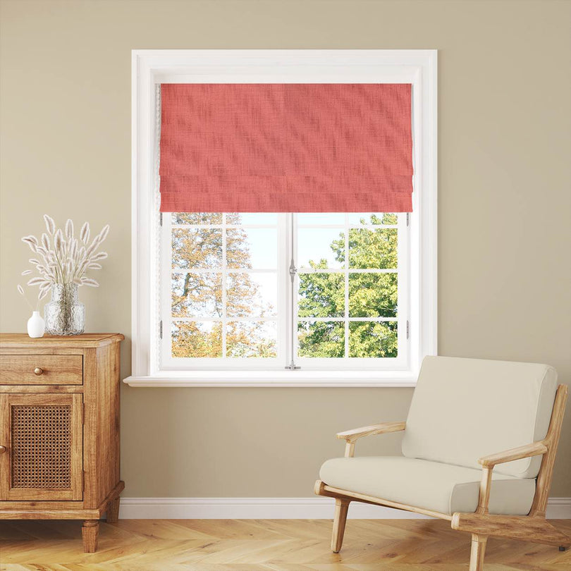 Panton Tea Rose - Pink Plain Linen Curtain Blind Fabric