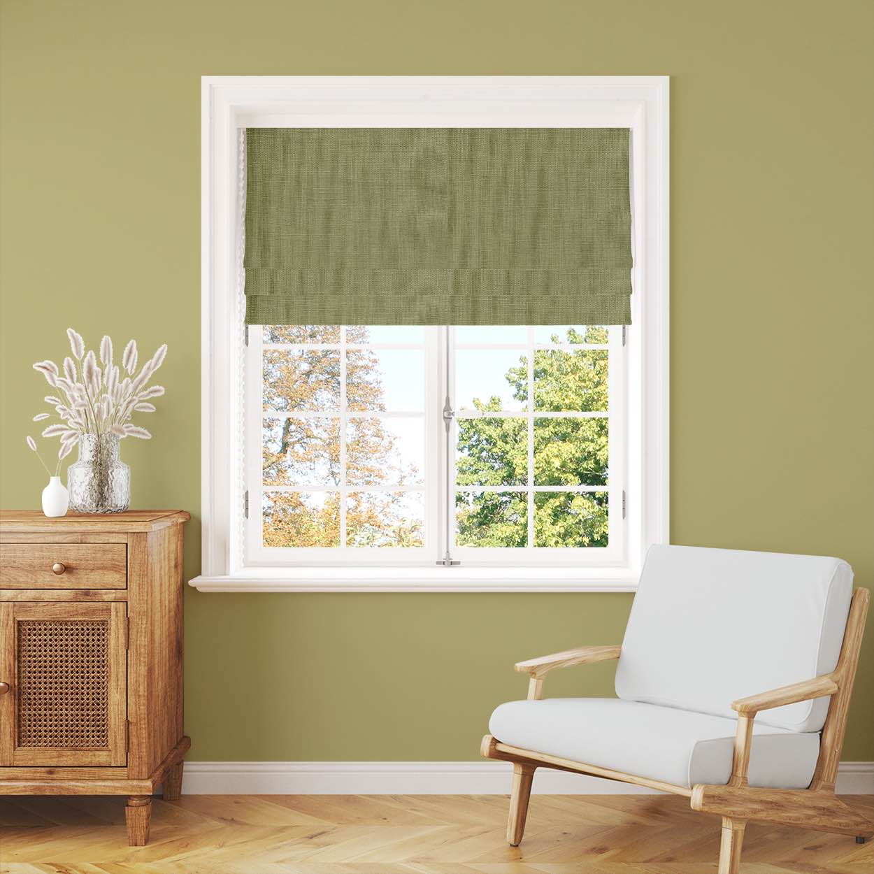High-quality Panton Plain Linen Fabric in natural color, perfect for home decor and upholstery projects