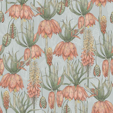 Passionflower Upholstery Fabric with Delicate Floral Pattern