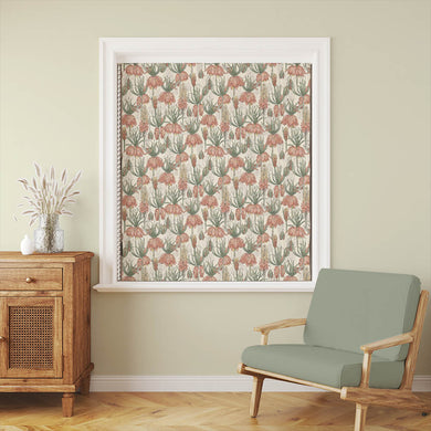 Passionflower Fabric in retro 70s-inspired color with funky passionflower design
