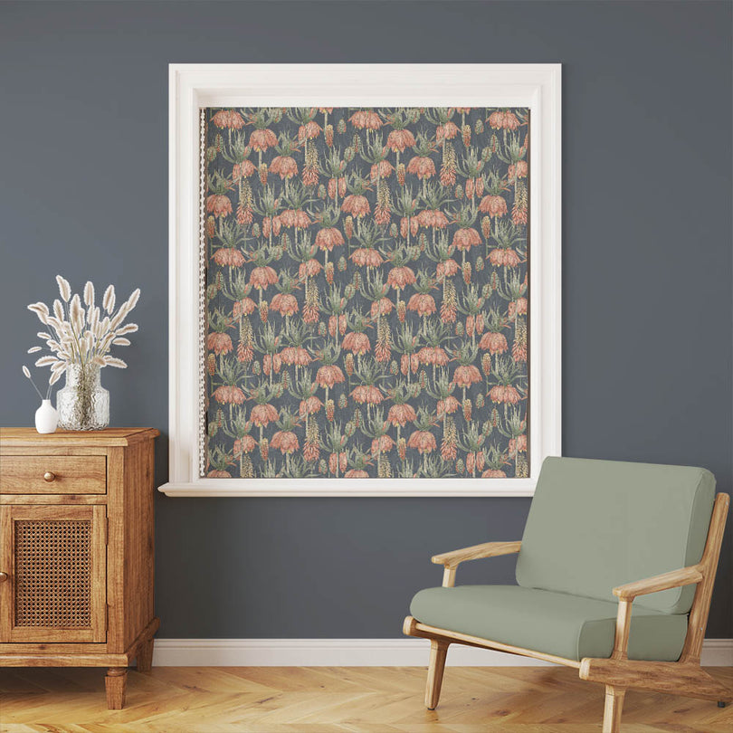 Passionflower Fabric in ethereal pastel color with whimsical passionflower artwork