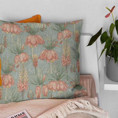 Passionflower Fabric in whimsical color with whimsical passionflower illustration