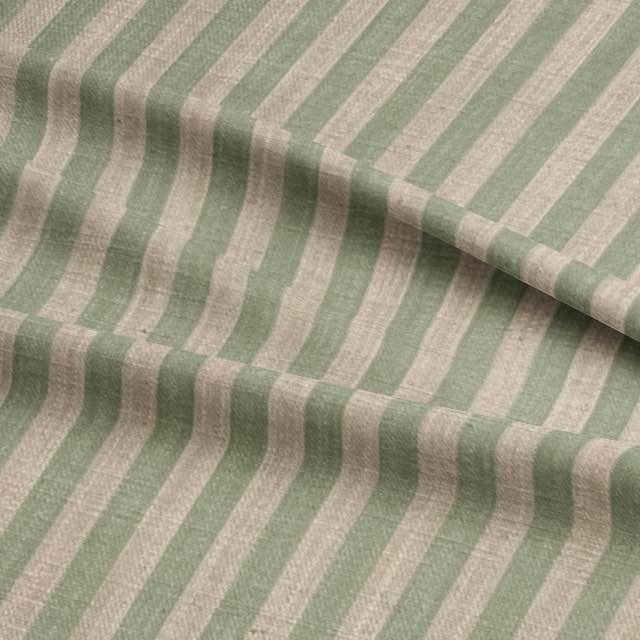 Light grey and white striped curtain fabric ideal for modern home decor