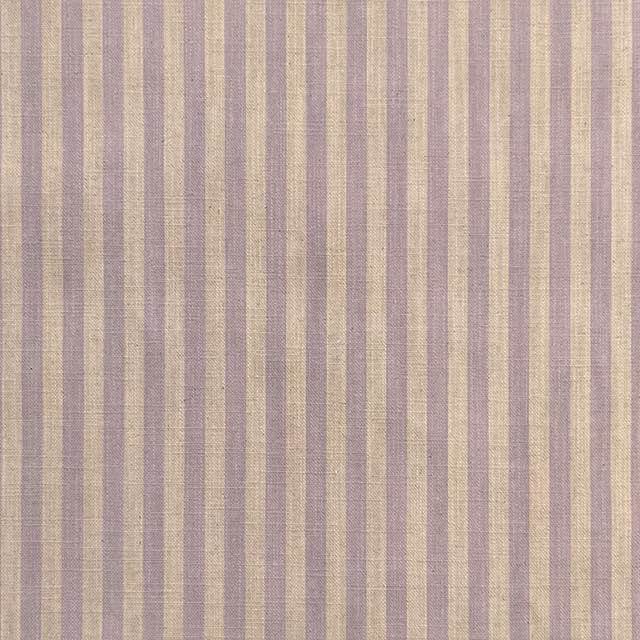 Close up of elegant pencil stripe curtain fabric in soft neutral tones