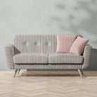Pencil stripe upholstery fabric featuring a stylish and durable pattern for furniture and home decor