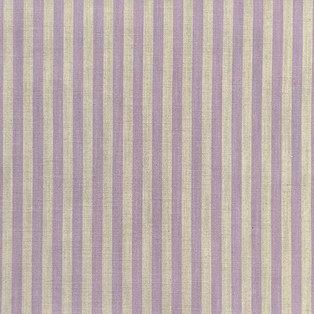 Close-up of pencil stripe curtain fabric in gray and white colors, perfect for adding a touch of elegance to any room decor