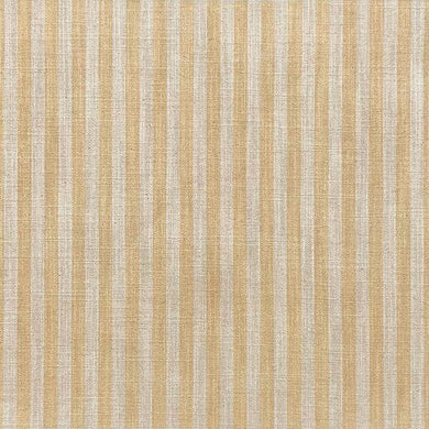 Close up of a durable and versatile pencil stripe upholstery fabric in neutral tones, ideal for adding a touch of sophistication to any interior design project