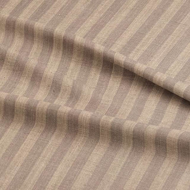 High-quality, durable pencil stripe curtain fabric in a neutral color scheme