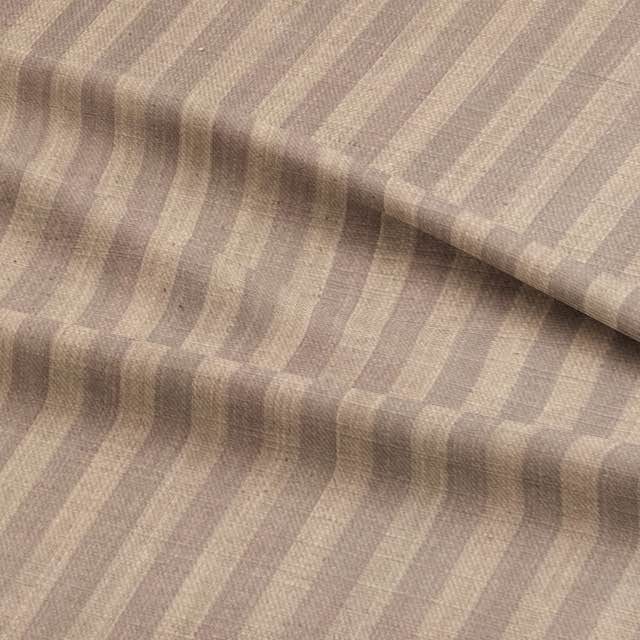 High-quality, durable pencil stripe curtain fabric in a neutral color scheme