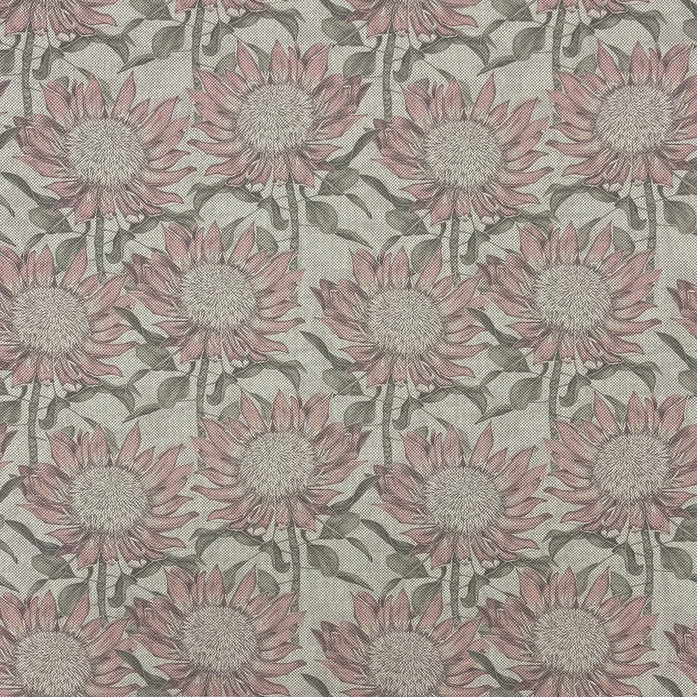 Close up of Penrose Floral Mist upholstery fabric showing detailed floral pattern