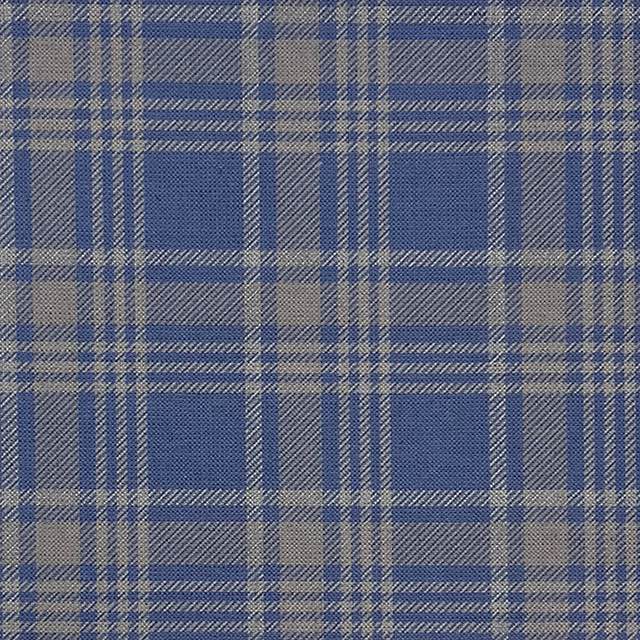 Beautiful Perth Plaid Upholstery Fabric in Green and Blue