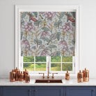 Soft and durable Plumeria Upholstery Fabric in elegant cream and taupe stripes