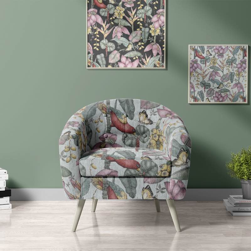 Eye-catching plumeria fabric that adds a pop of color to any design