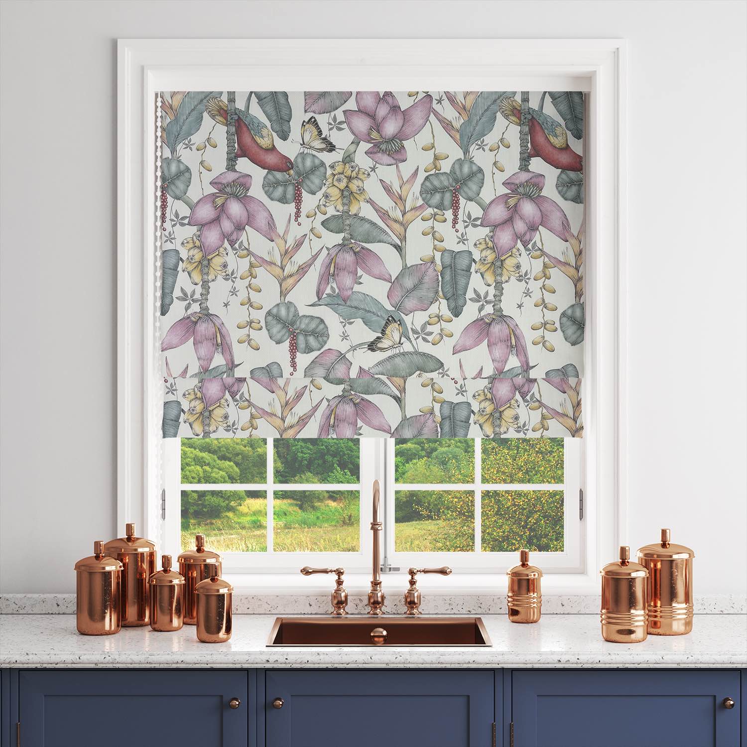 Whimsical plumeria fabric with a playful and summery vibe