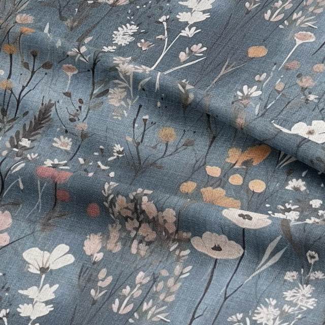 A close-up image of high-quality, textured Prairie Curtain Fabric in a neutral, earthy tone, perfect for rustic or farmhouse-style window treatments