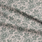 Prisha Green - Floral Crewel Upholstery Fabric For Sale