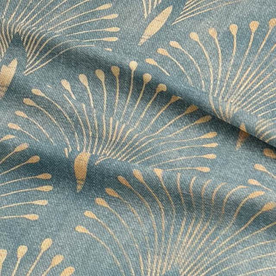 Regal Feather Azure - Blue Furnishing Fabric