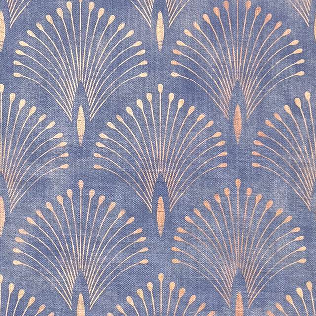 Regal Feather Blue - Blue Furnishing Fabric